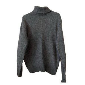 Nieman Marcus cashmere sweater grey large vintage minimalist luxury cozy